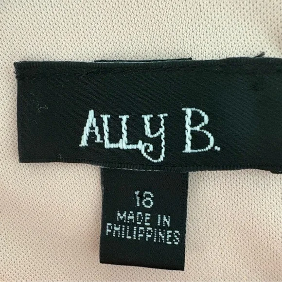 Y2K Ally B. Dainty Feminine Pink PolyChiffon Dress S Bow Bell Sleeve Fairy - Picture 7 of 10